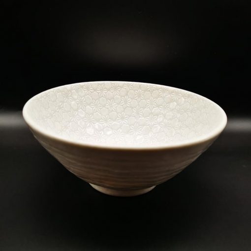Ciotola da udon Aurora bianca e blu