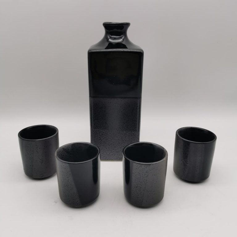 Set da sake nero metallico