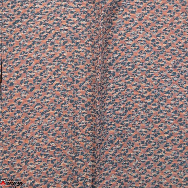 Haori da donna in seta "chirimen" con decorazione tie-dye