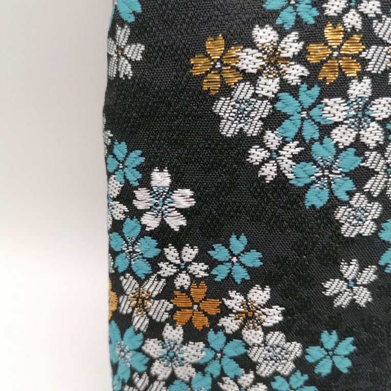 Custodia per occhiali artigianale da Kyoto - Nero con sakura