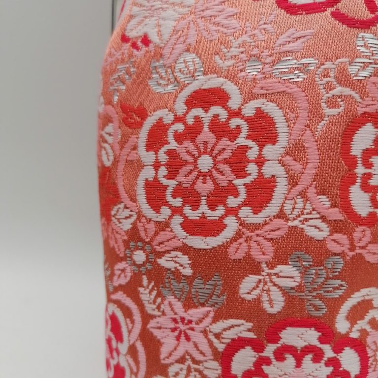 Custodia per occhiali artigianale da Kyoto - Rosa con fiori autunnali