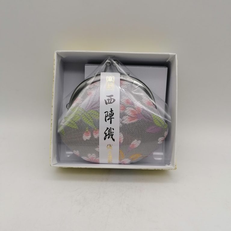 Portamonete artigianale da Kyoto S - Argento con sakura