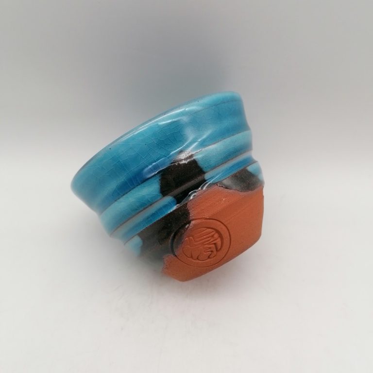 Tazza in ceramica artigianale da Kyoto "Ninshu Soku Blue"