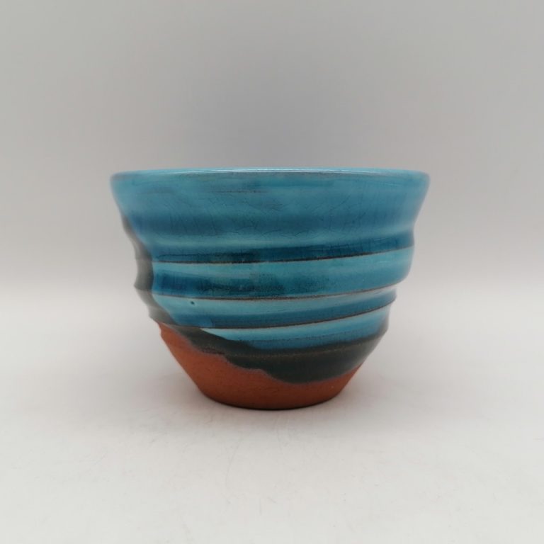 Tazza in ceramica artigianale da Kyoto "Ninshu Soku Blue"