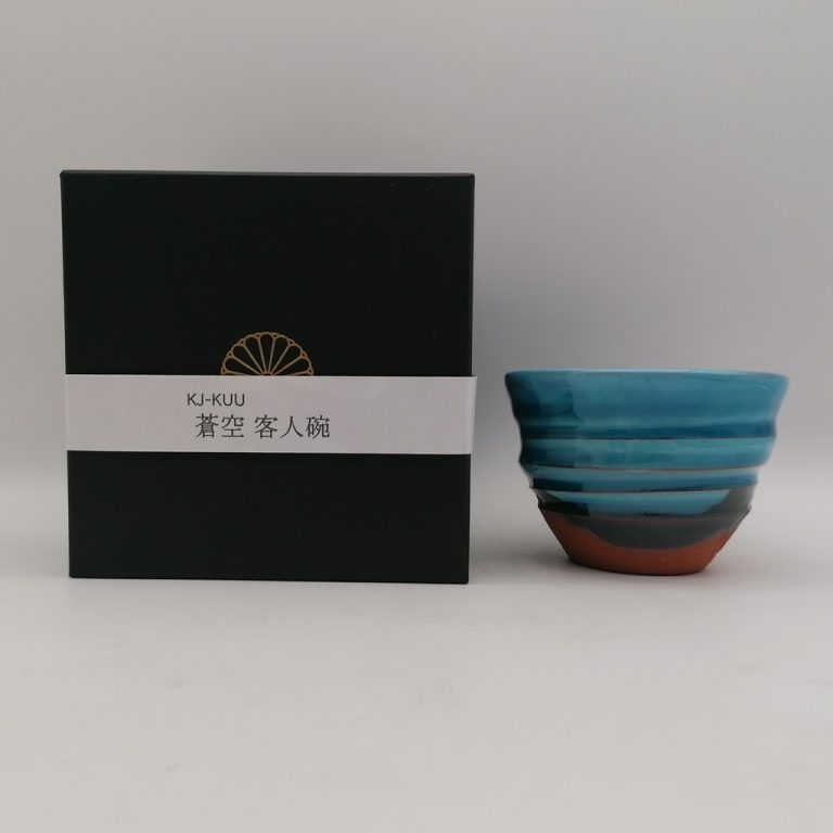 Tazza in ceramica artigianale da Kyoto "Ninshu Soku Blue"