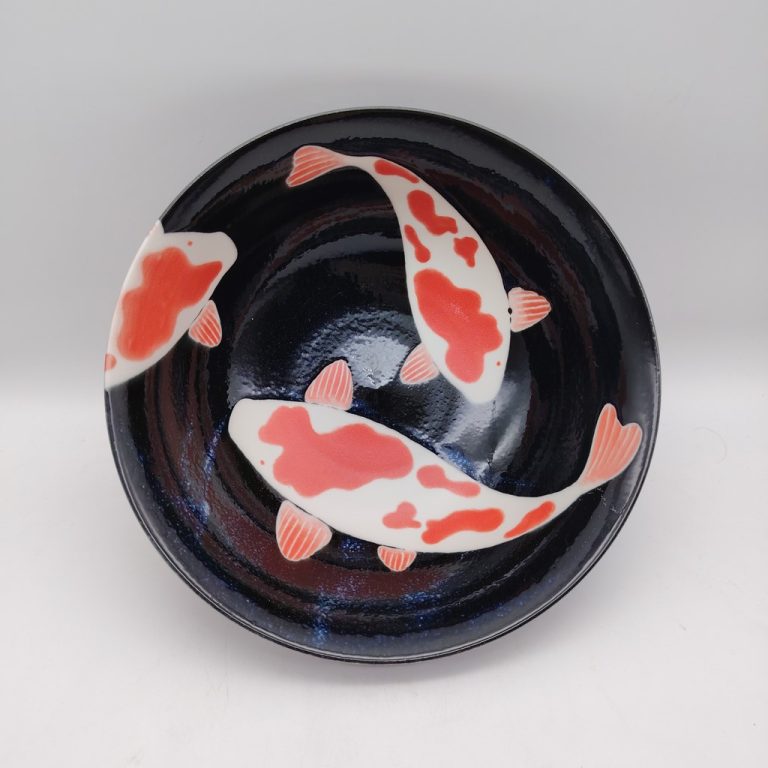 Set di due ciotole da ramen con carpe koi