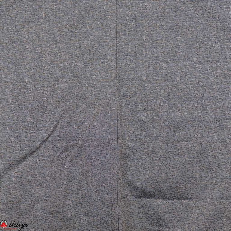 Haori da donna in seta grigio/azzurro ad effetto jeans
