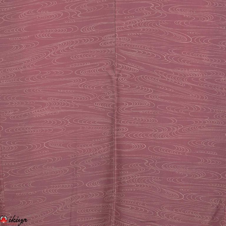Haori da donna in seta violetta con onde