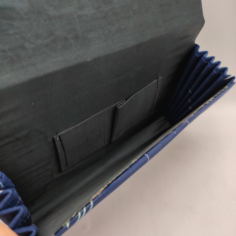 Borsetta per kimono blu in tessuto "ro"