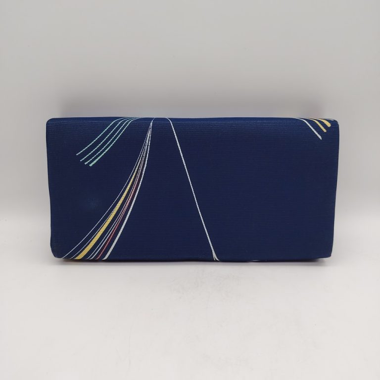 Borsetta per kimono blu in tessuto "ro"