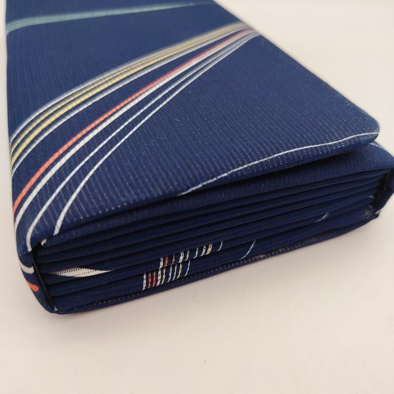Borsetta per kimono blu in tessuto "ro"