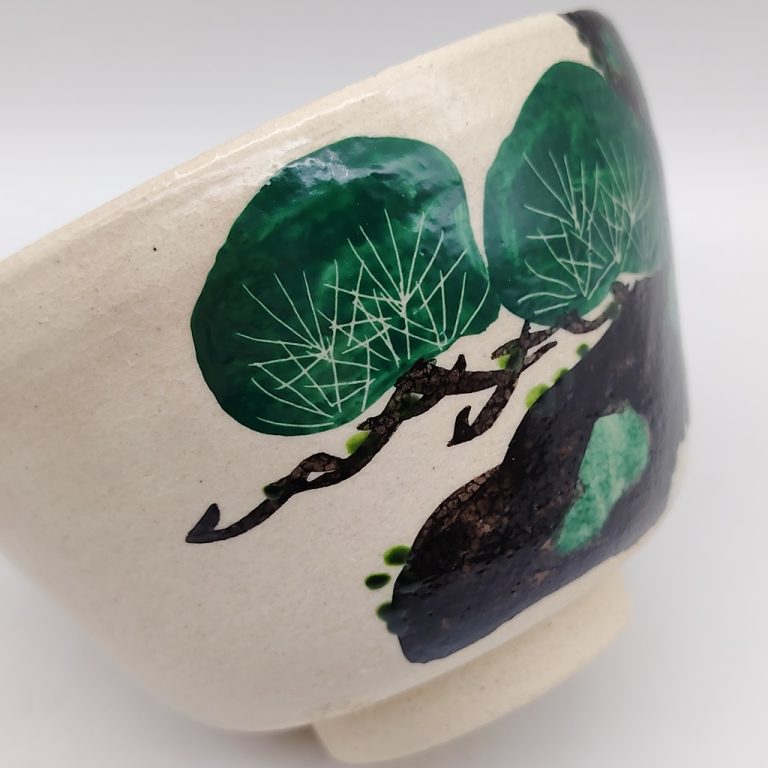 Chawan in ceramica Kyoyaki "Matsu"