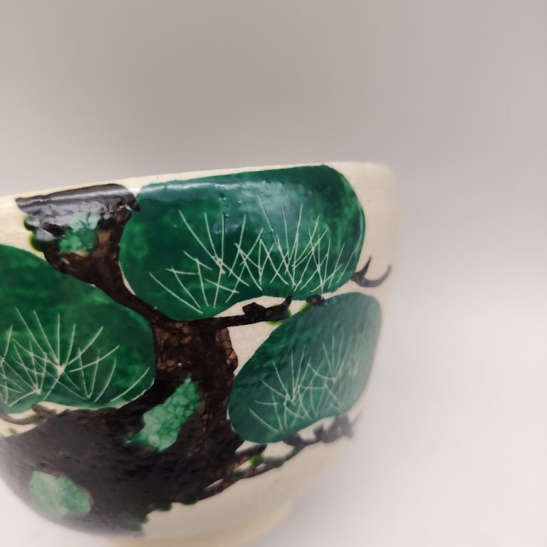 Chawan in ceramica Kyoyaki "Matsu"