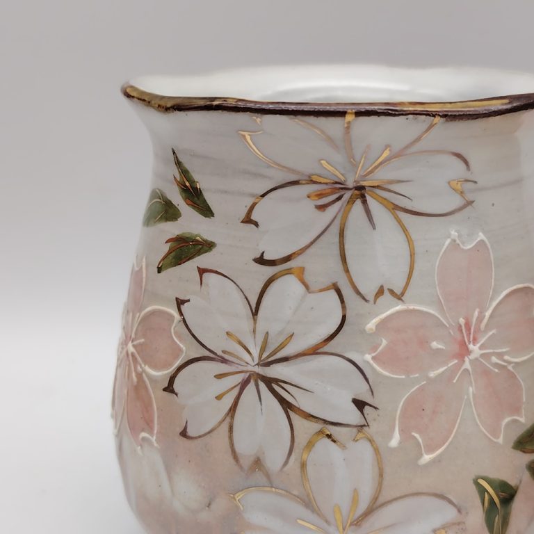 Coppia di tazze in ceramica Kyoyaki - Sakura