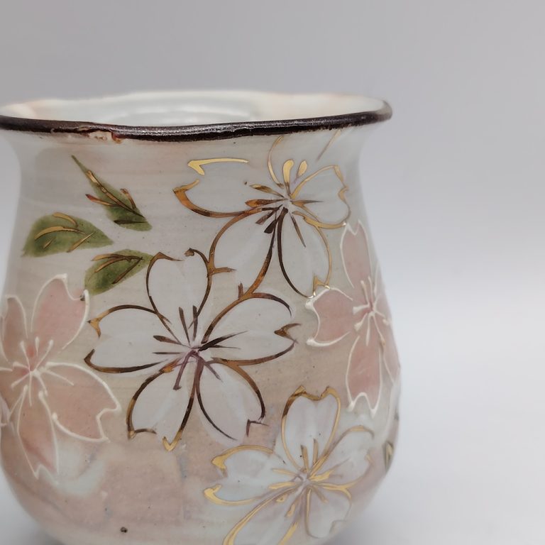 Coppia di tazze in ceramica Kyoyaki - Sakura