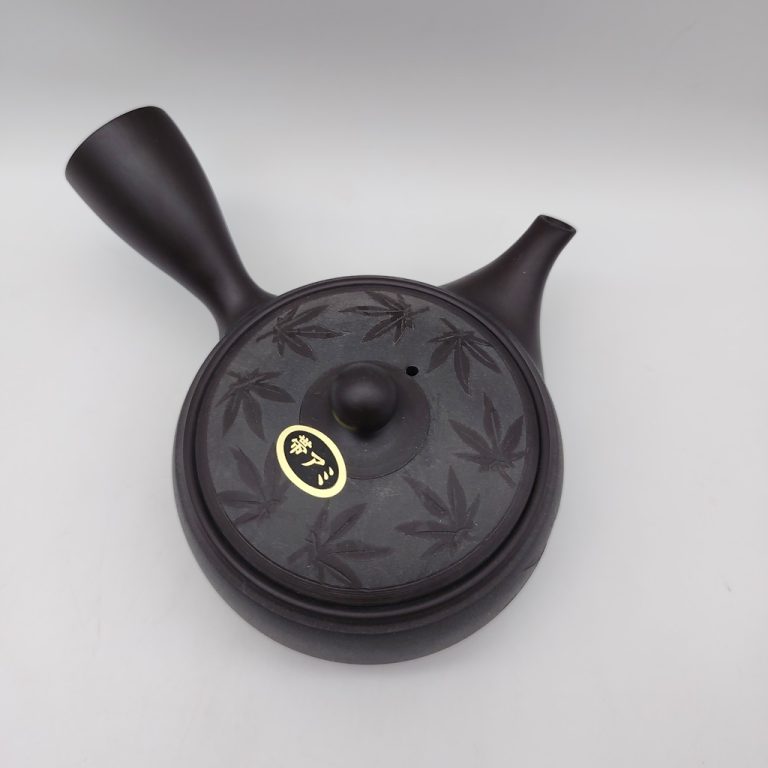 Kyusu nera con foglie di acero "Koyo" - 290ml