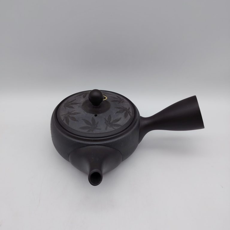 Kyusu nera con foglie di acero "Koyo" - 290ml