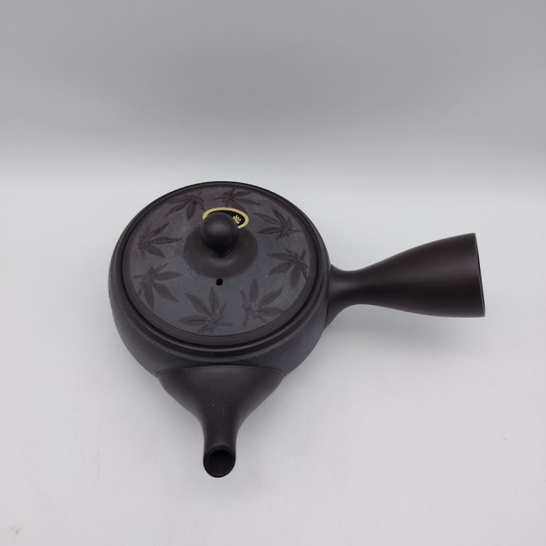 Kyusu nera con foglie di acero "Koyo" - 290ml