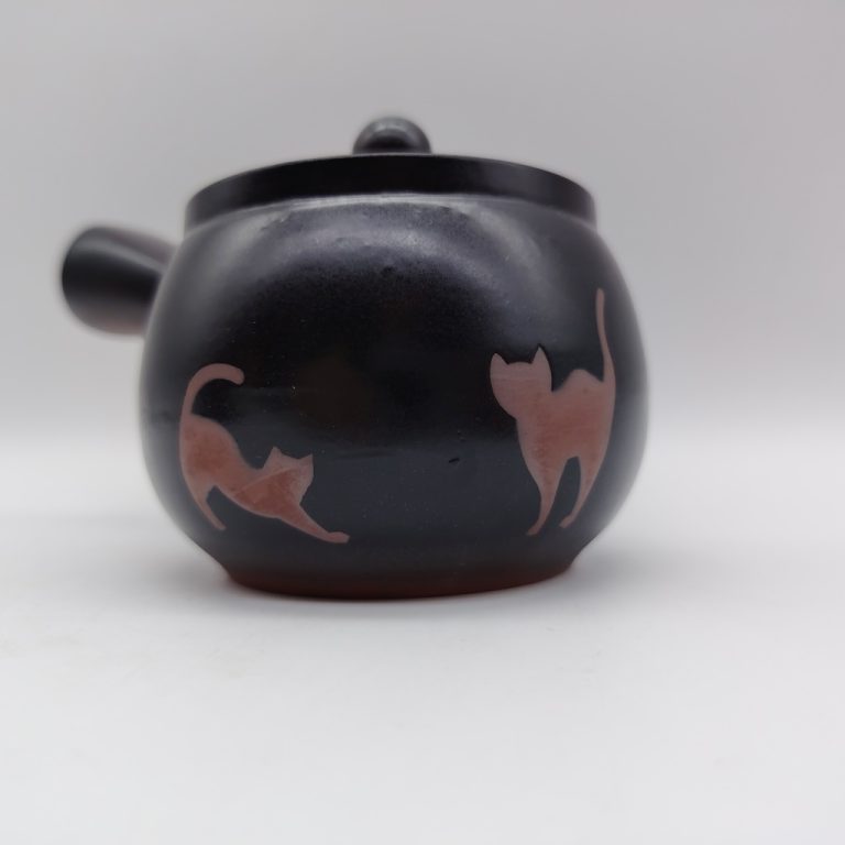 Kyusu nera con gattini - 270ml