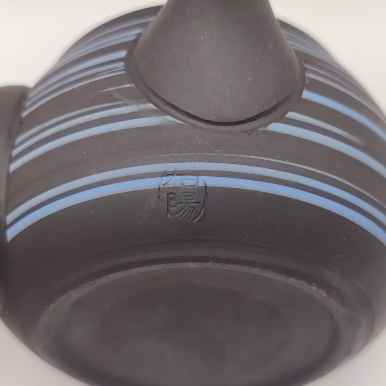 Kyusu nera con spirali blu - 220ml