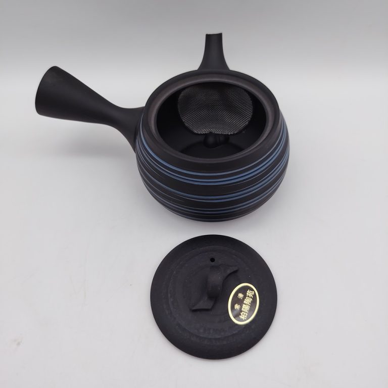 Kyusu nera con spirali blu - 220ml
