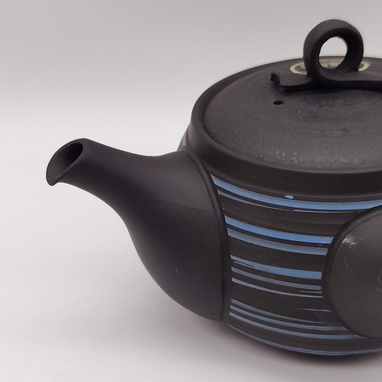 Kyusu nera con spirali blu - 220ml