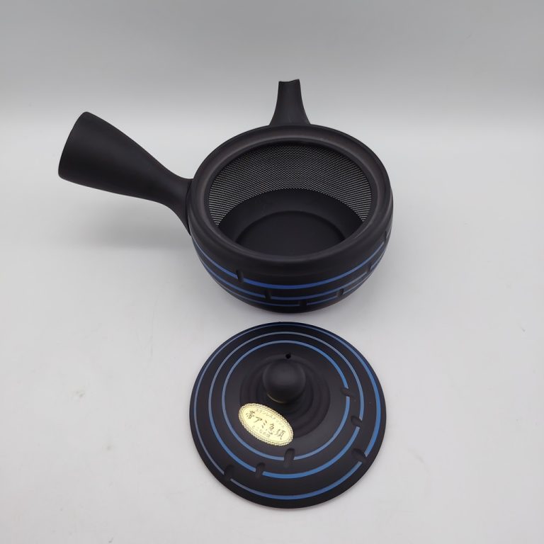 Kyusu nera con spirali blu - 280ml