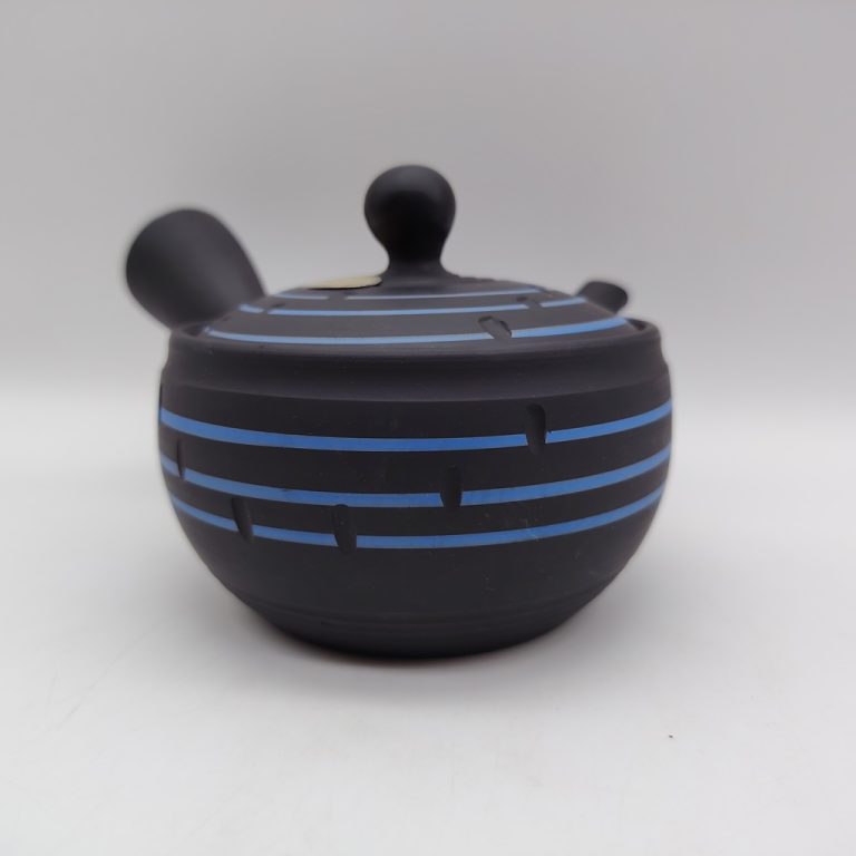 Kyusu nera con spirali blu - 280ml