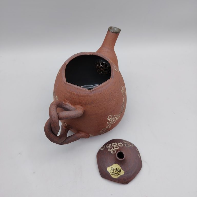 Set teiera & 2 tazze in ceramica Kyoyaki - Kiku Mishima