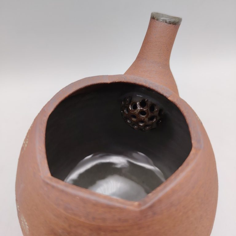 Teiera in ceramica Kyoyaki - Kiku Mishima