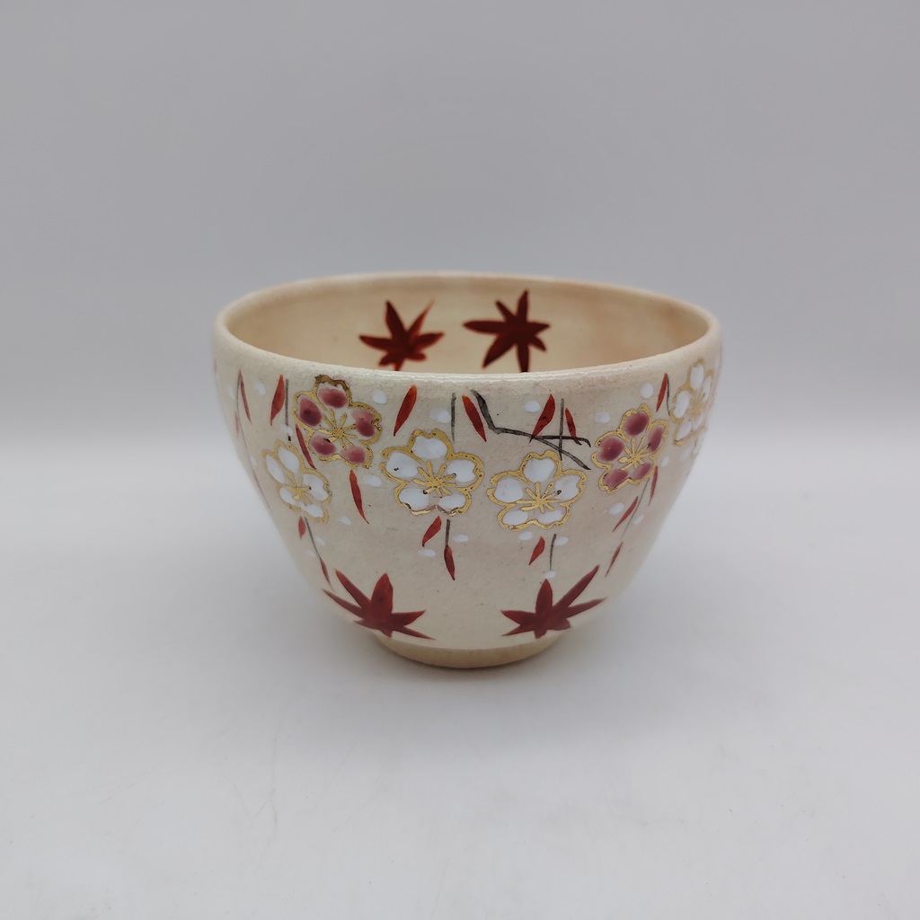 Chawan in ceramica Kyoyaki "Sakura & Momiji"