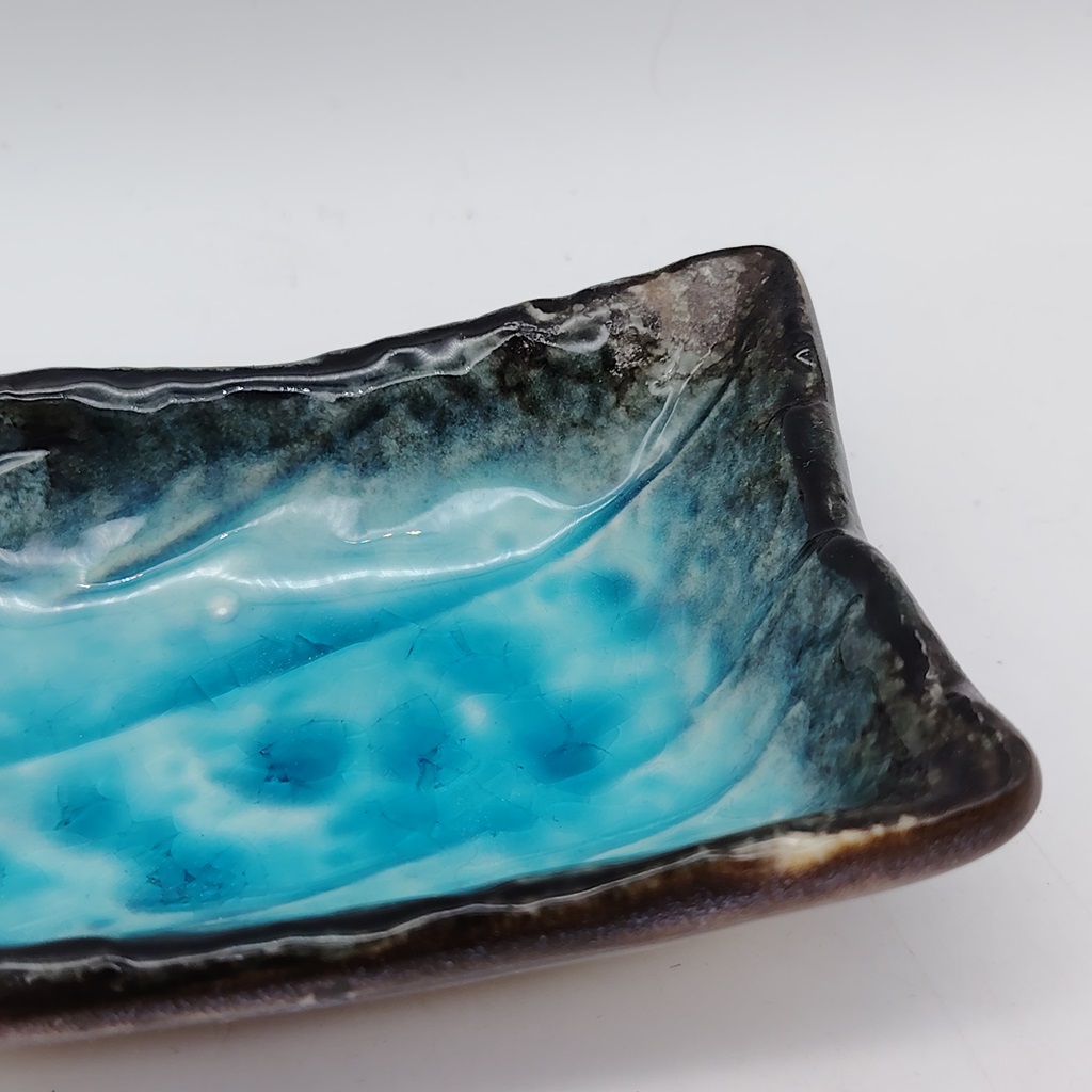 Ciotolina per salsa di soia rettangolare turchese