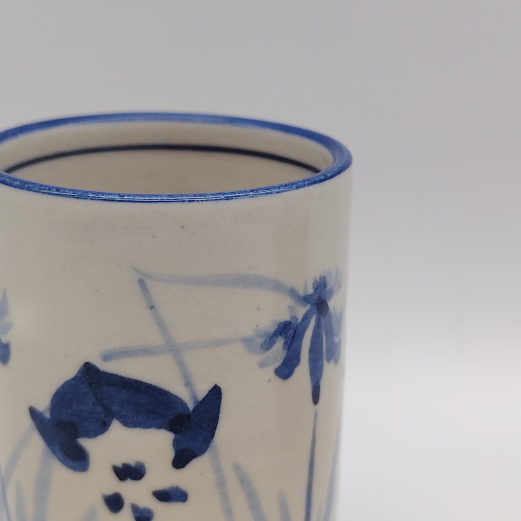 Coppia di tazze in ceramica Kyoyaki - Gosu Akikusa