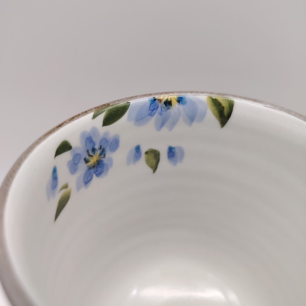 Coppia di tazze in ceramica Kyoyaki - Hanazakura