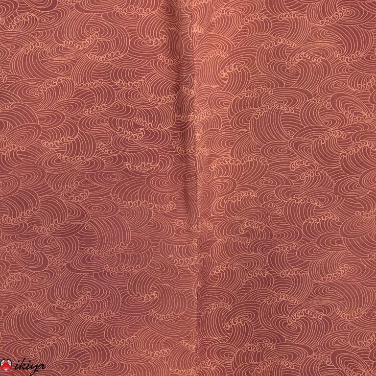Haori da donna in seta "rinzu" rosa scuro ad effetto sfumato