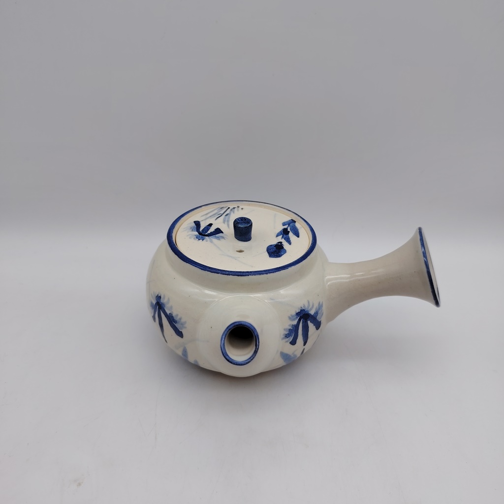 Teiera in ceramica Kyoyaki - Gosu Akikusa