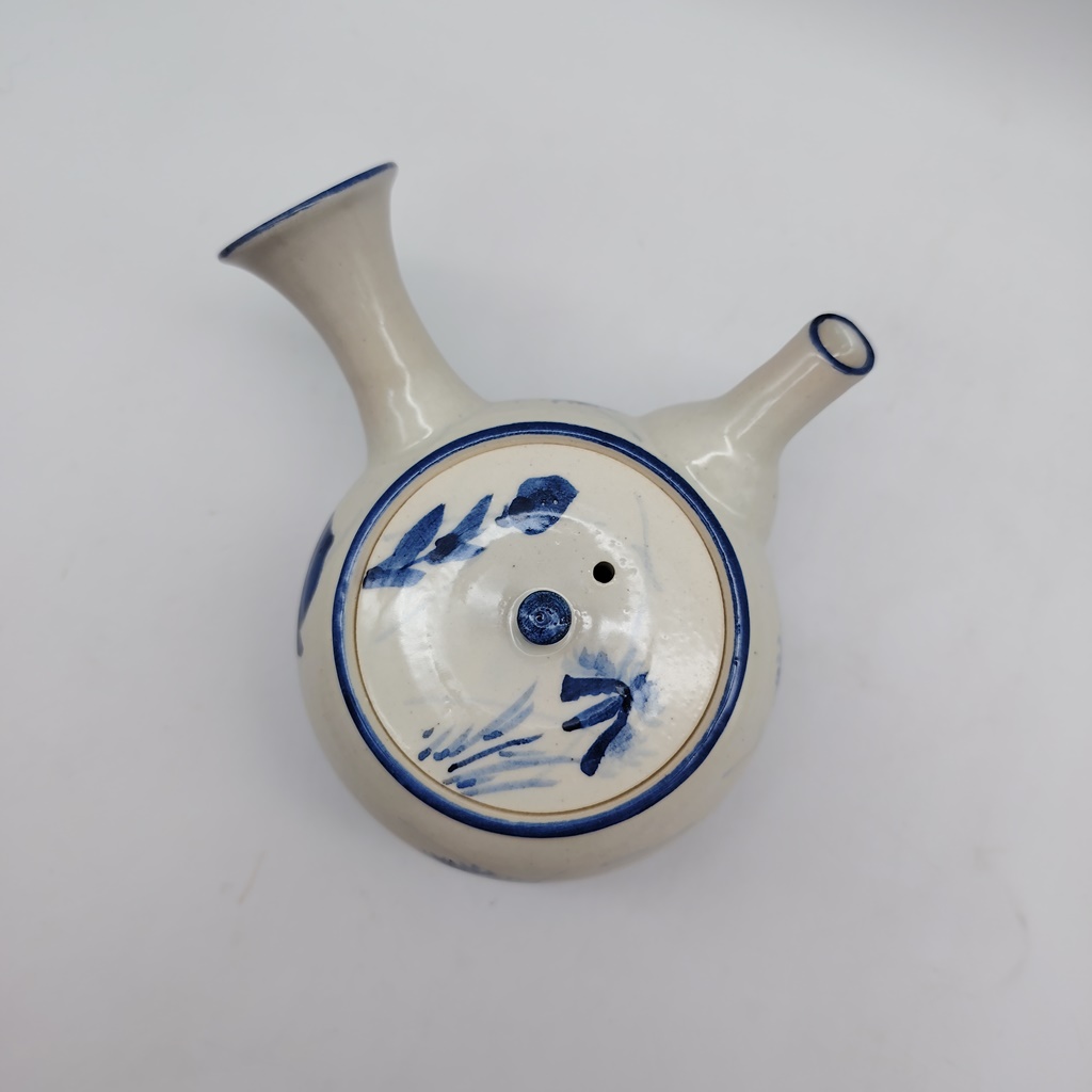 Teiera in ceramica Kyoyaki - Gosu Akikusa