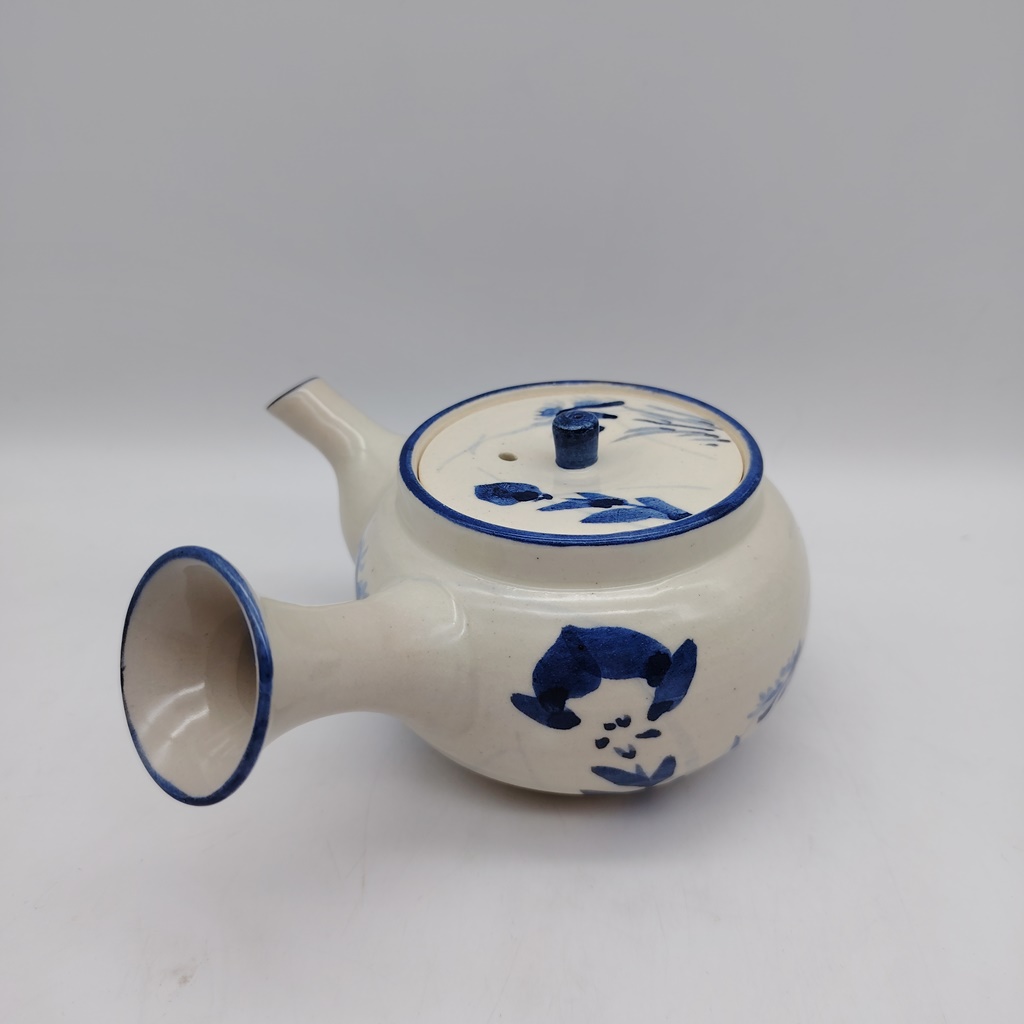 Teiera in ceramica Kyoyaki - Gosu Akikusa