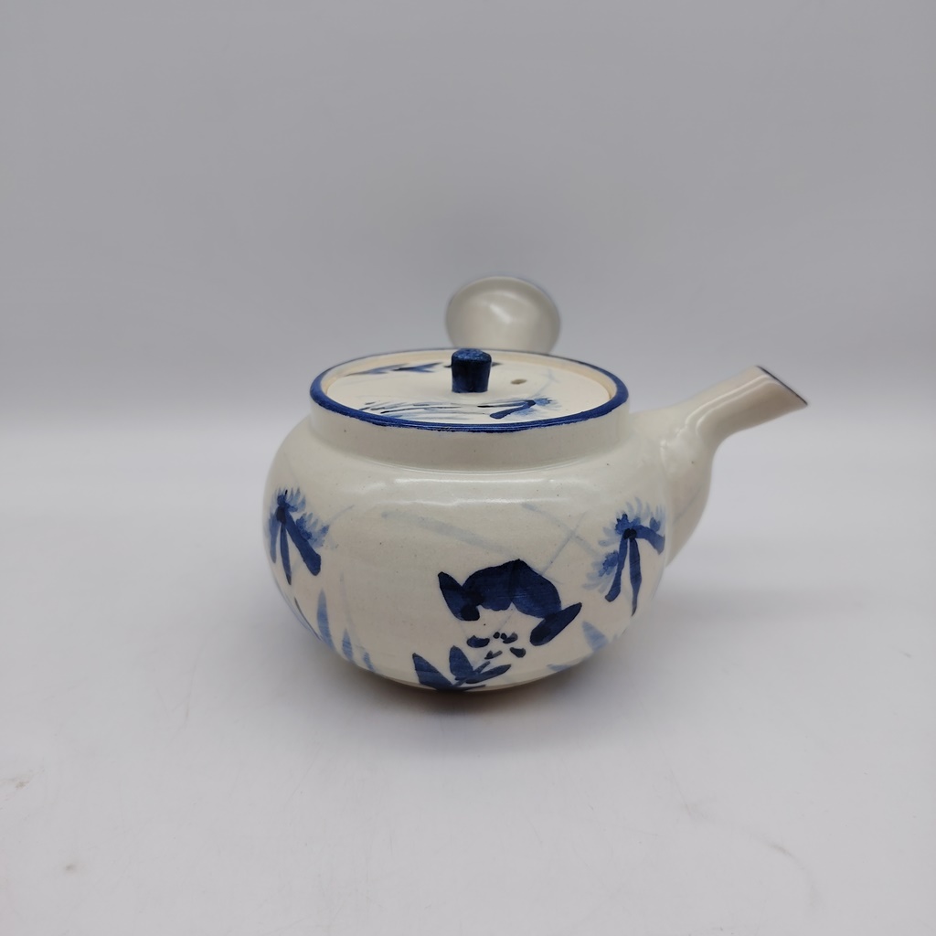Teiera in ceramica Kyoyaki - Gosu Akikusa