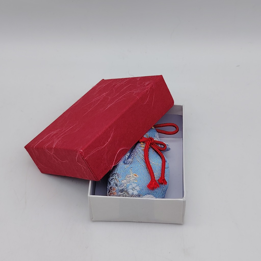 Sacchettino profumato da Kyoto "Nioi Bukuro" - azzurro con fiori e coniglietti