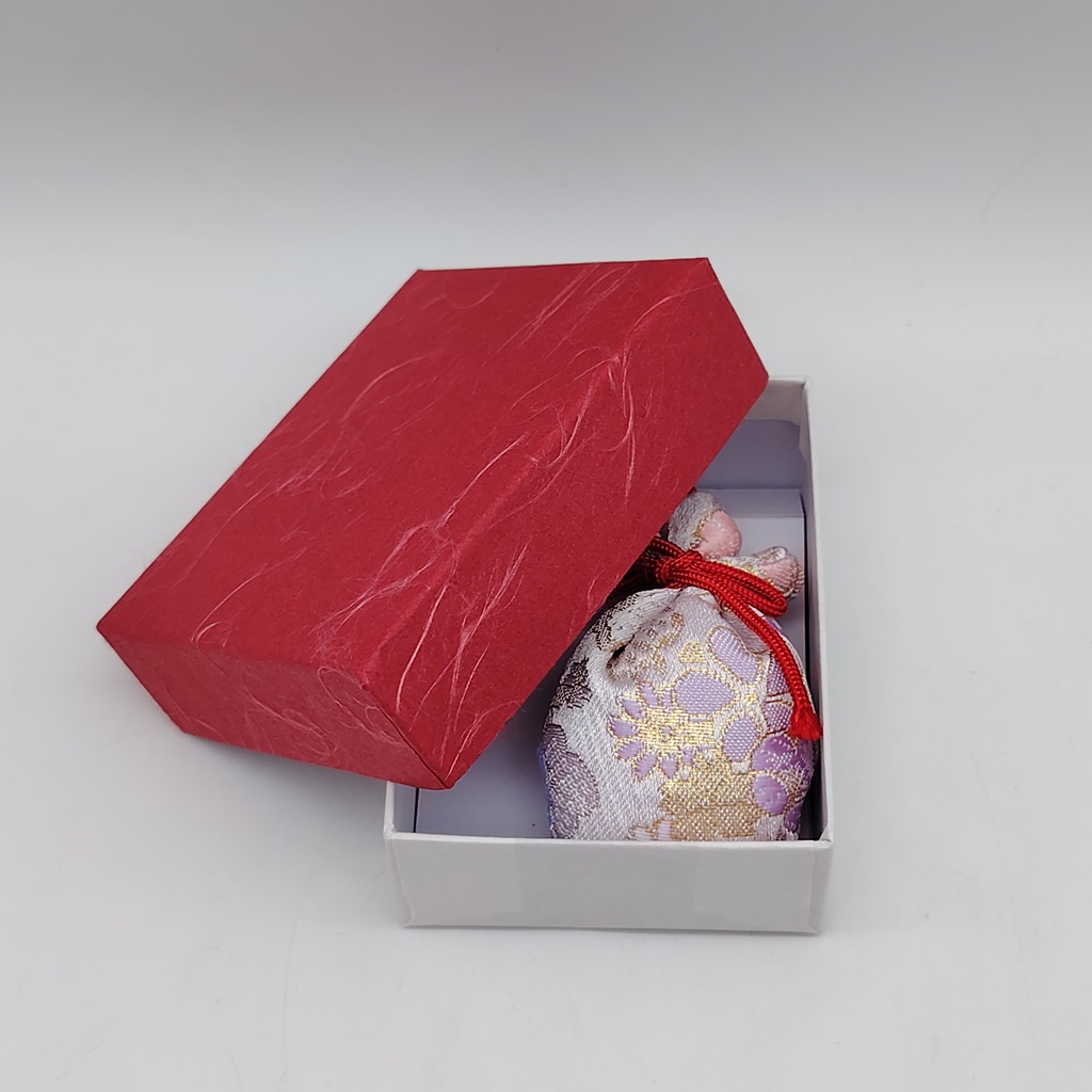 Sacchettino profumato da Kyoto "Nioi Bukuro" - bianco con fiori colorati