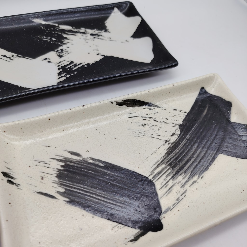 Set da sushi per 2 persone bianco e nero