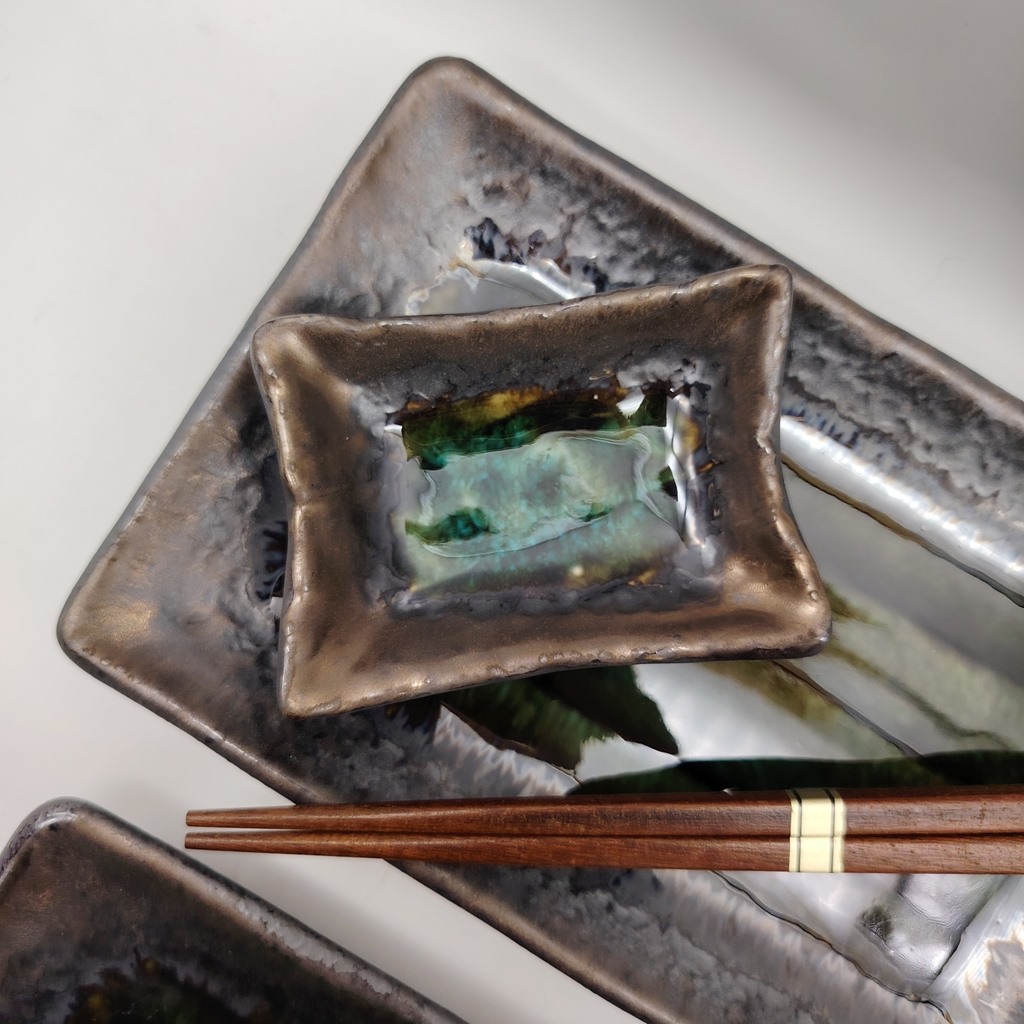 Set da sushi per 2 persone bronzo/verde