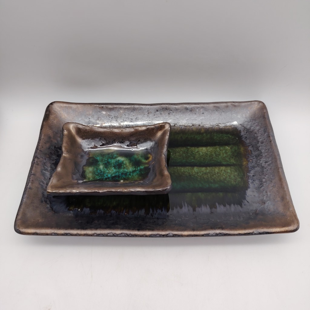 Set da sushi per 2 persone bronzo/verde