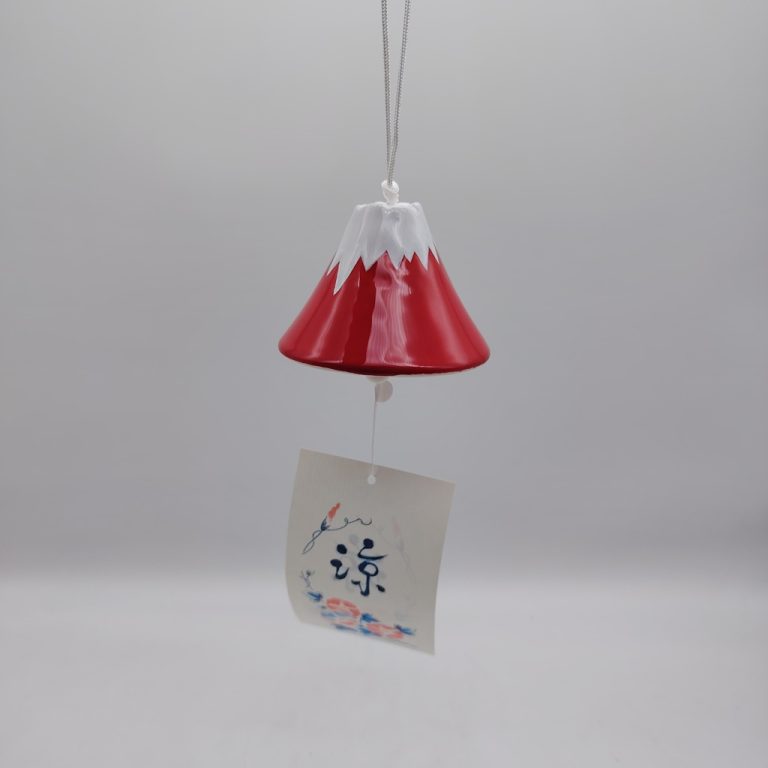 Furin giapponese in ceramica - Monte Fuji rosso
