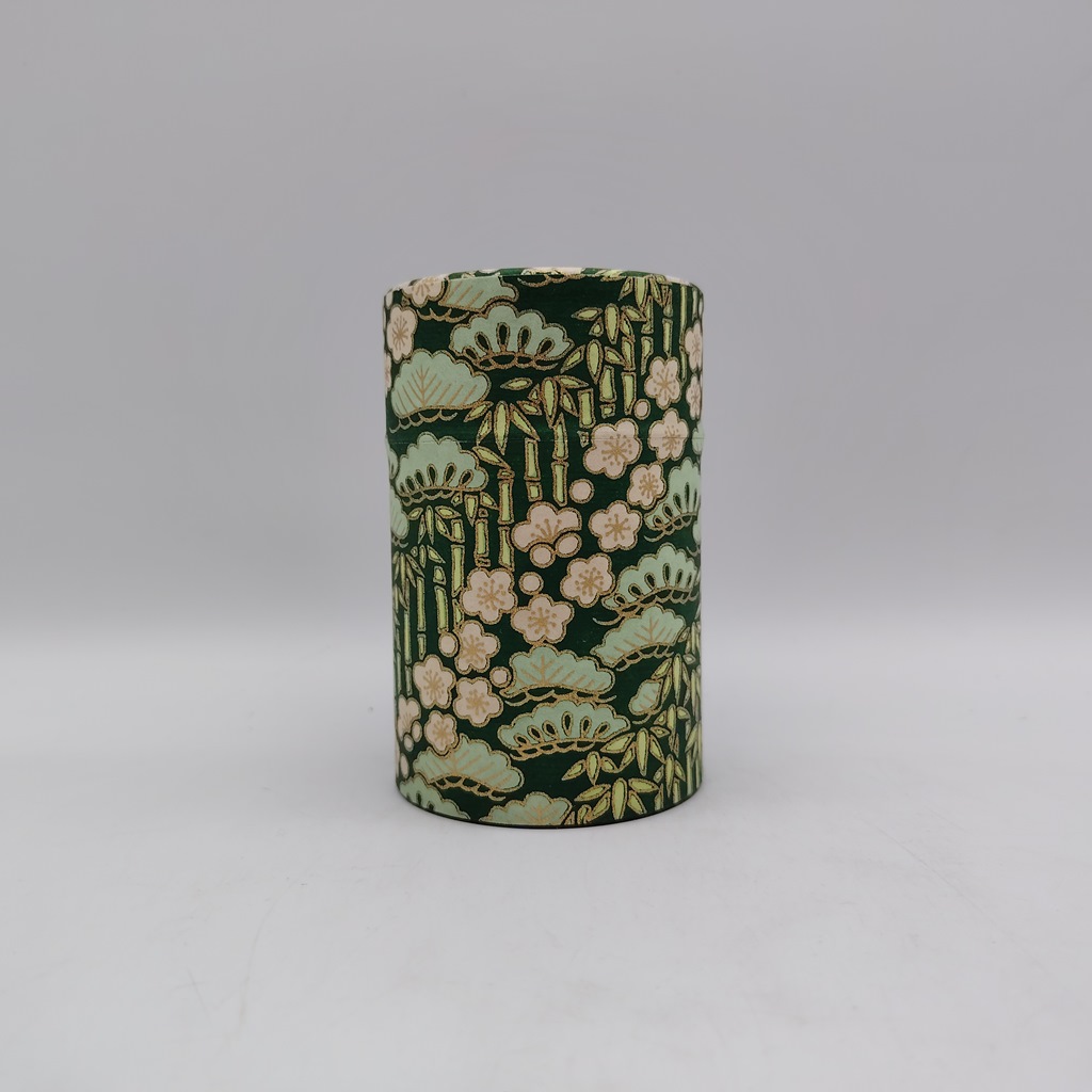Porta tè in carta washi M - verde con "shochikubai"