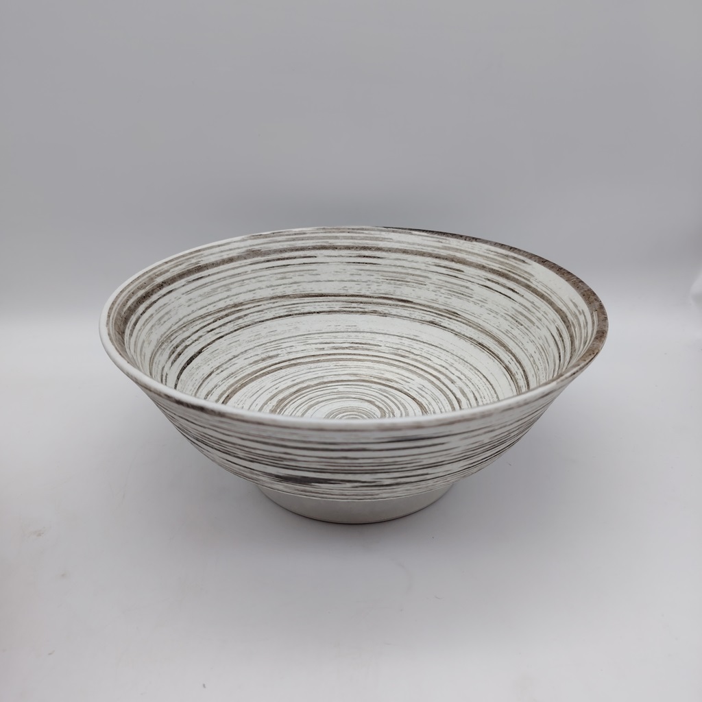 Set di due ciotole da ramen bianco/nero con spirali