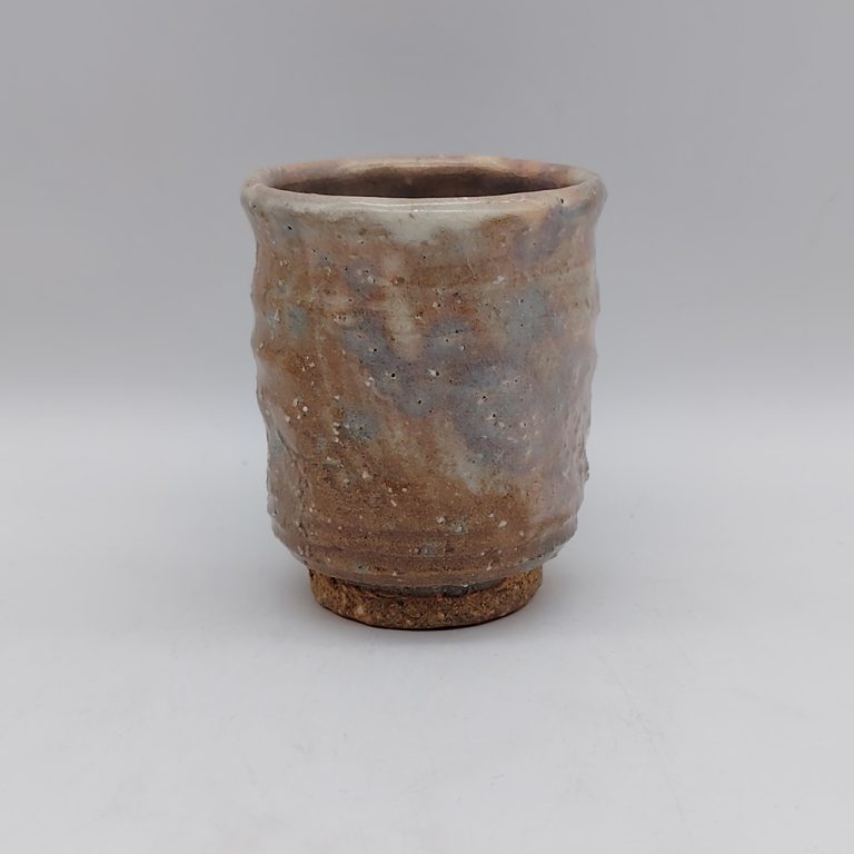 Tazza da tè in ceramica di Hagi sui toni del grigio-arancio