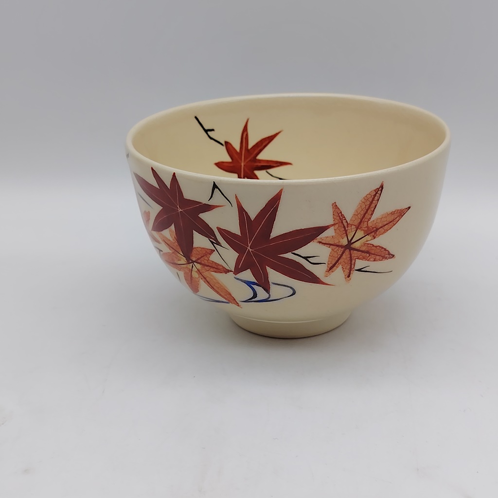 Chawan in ceramica Kyoyaki "Momiji e onde" - immagine 4