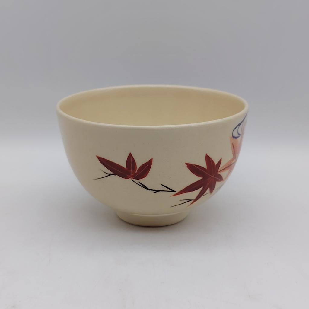 Chawan in ceramica Kyoyaki "Momiji e onde" - immagine 5